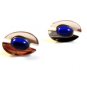 Vintage Anson Silver Tone & Blue Stone Cufflinks