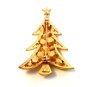 Vintage Gold Tone & Multi Rhinestone Christmas Tree Brooch by Lia