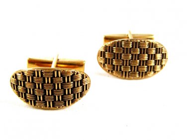 Sterling Silver Gold Vermeil Cufflinks 62414