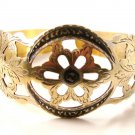 Unusual Vintage Filigree Sterling Silver Cuff Bracelet