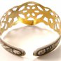 Unusual Vintage Filigree Sterling Silver Cuff Bracelet