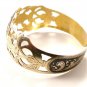 Unusual Vintage Filigree Sterling Silver Cuff Bracelet