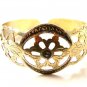 Unusual Vintage Filigree Sterling Silver Cuff Bracelet