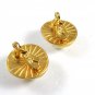 Goldtone & White Clip On Earrings Marked ?? 7SA ???? 72414