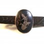 Vintage Sterling Silver Siam Niello Dancer Tie Clasp