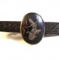 Vintage Sterling Silver Siam Niello Dancer Tie Clasp