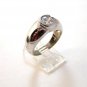 Vintage Sterling Silver & Cz Engagement Ring Sz 9