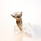 Vintage Sterling Silver Cz Engagement Ring Sz 9