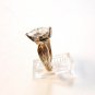 Vintage Sterling Silver Cz Engagement Ring Sz 9