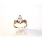 Vintage Sterling Silver Cz Engagement Ring Sz 9