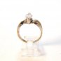 Vintage Sterling Silver Cz Engagement Ring Sz 9