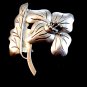 Large Vintage Sterling Silver Flower Brooch 01012013ab