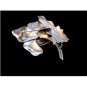 Large Vintage Sterling Silver Flower Brooch 01012013ab