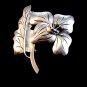 Large Vintage Sterling Silver Flower Brooch 01012013ab