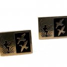 Vintage Silver Tone Duck Hunter Cufflinks