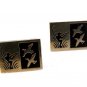 Vintage Silver Tone Duck Hunter Cufflinks
