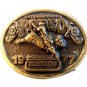 Vintage 1977 National Rodeo Hesston Belt Buckle