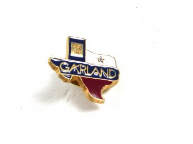 1960's-1970's Garland Texas 25 Year Red White Blue Pin 72414