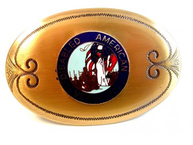 1960's - 1970's Disabled American Veteran Enameled Belt Buckle