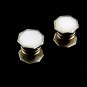 Art Deco Silvertone Mother of Pearl Cufflinks Bear Wilde KUM-A-PART 102714p