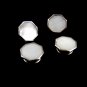 Art Deco Silvertone Mother of Pearl Cufflinks Bear Wilde KUM-A-PART 102714p