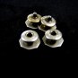 Art Deco Silvertone Mother of Pearl Cufflinks Bear Wilde KUM-A-PART 102714p