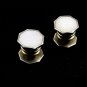 Art Deco Silvertone Mother of Pearl Cufflinks Bear Wilde KUM-A-PART 102714p