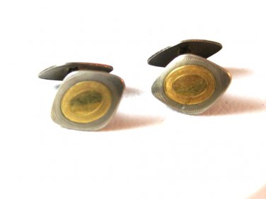 Antique Silver & Gold Tone Signed Marathon Cufflinks