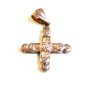 Vintage Sterling Silver & Crystals Heart Cross
