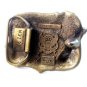 Vintage 1982 County Music Guitar Banjo Belt Buckle by Great American Buckle Co.
