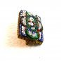 Vintage Gold Tone Italian Ultra Fine Micro Mosaic Brooch 11112013cg