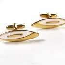 1950's - 60's Goldtone & Mother of Pearl Cufflinks Unbranded 72215