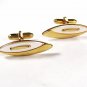 1950's - 60's Goldtone & Mother of Pearl Cufflinks Unbranded 72215