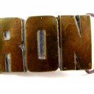 1970's RON Solid Brass Belt Buckle by AMINCO