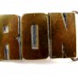 1970's RON Solid Brass Belt Buckle by AMINCO