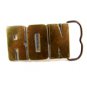 1970's RON Solid Brass Belt Buckle by AMINCO