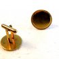 Vintage Round Gold Tone Cufflinks