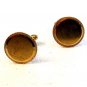 Vintage Round Gold Tone Cufflinks