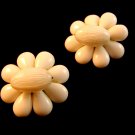 Vintage Hattie Carnegie White Clip On Earrings