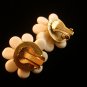 Vintage Hattie Carnegie White Clip On Earrings