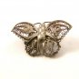 Vintage Sterling Silver Filigree Butterfly Pin Brooch