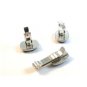 Vintage Silver Tone & Hematite Cufflinks  & Tie Clasp
