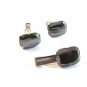 Vintage Silver Tone & Hematite Cufflinks & Tie Clasp