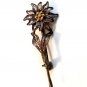 Vintage 800 Silver Flower Brooch Signed BB