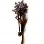 Vintage 800 Silver Flower Brooch Signed BB