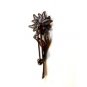 Vintage 800 Silver Flower Brooch Signed BB