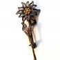 Vintage 800 Silver Flower Brooch Signed BB