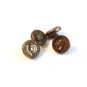 Victorian Gold Tone George VI Buttons / Cufflinks