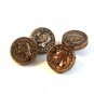 Victorian Gold Tone George VI Buttons / Cufflinks