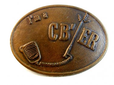 Vintage I'm a CB / ER Belt Buckle